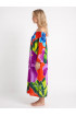 Hand Painted Rayon Off Shoulder Dress